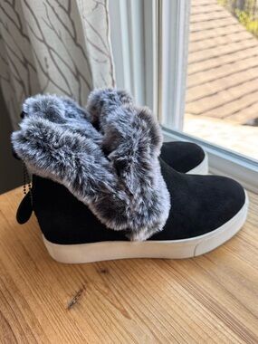 J Slides Womens Sean Black Fashion Boots 7.5